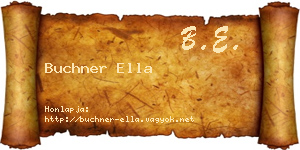 Buchner Ella névjegykártya